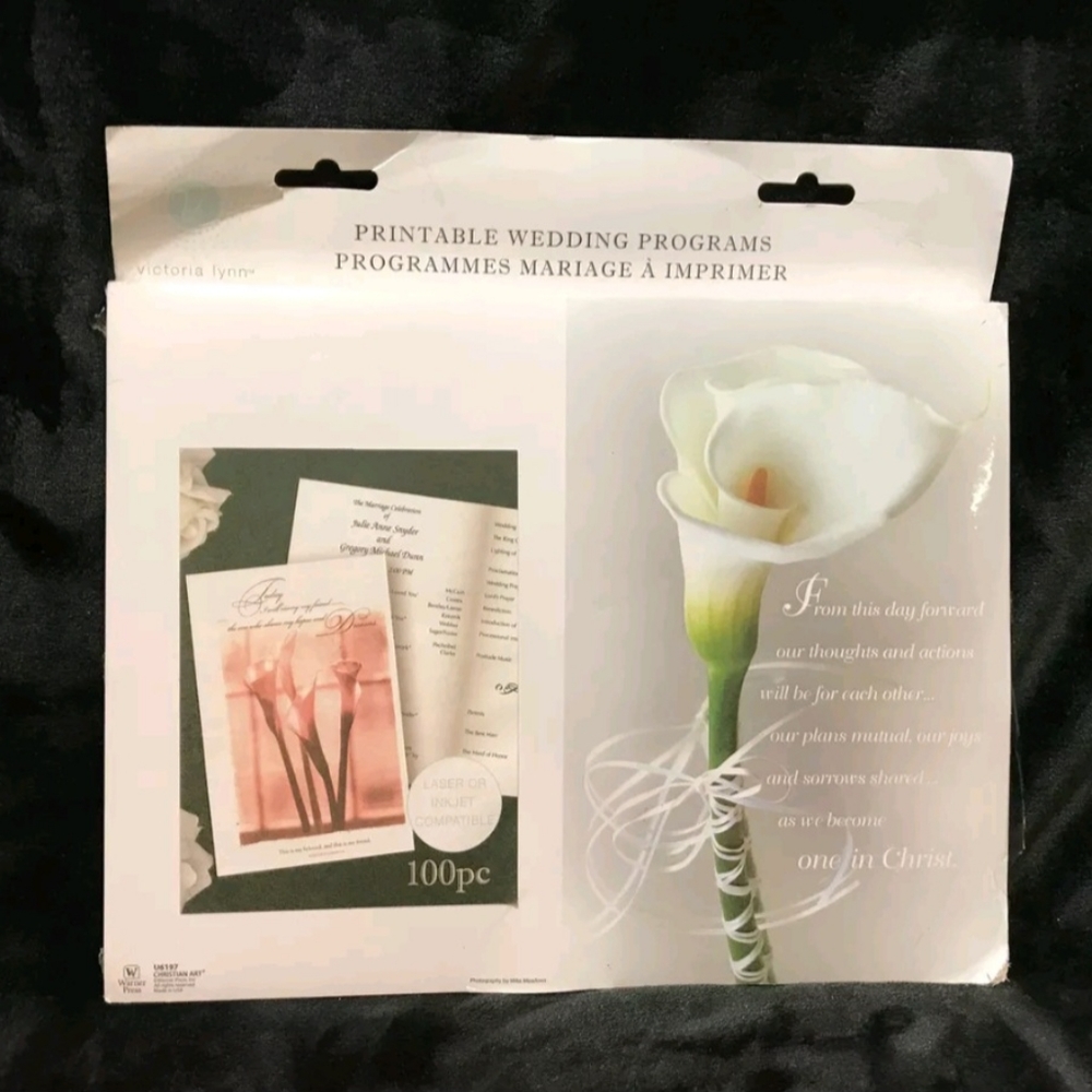 Vintage printable wedding programs